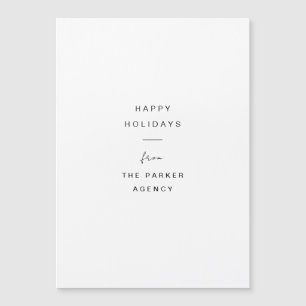 Magnétique Typographie minimale Carte de vacances White