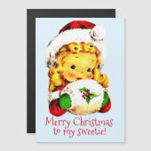 Magnétique Une carte de Noël sucrée (Devant / Derrière)