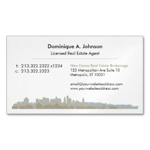 Magnétique Urbain Immobilier Personnalisé Carte de visite mag