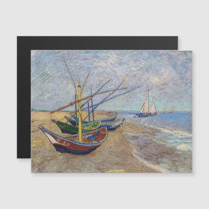 Magnétique Van Gogh - Bateaux de pêche sur la plage Carte mag