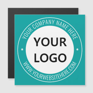 Magnétique Votre entreprise Logo Texte Carte de visite magnét