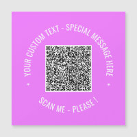 Votre QR Code Scan Info Texte Carte de voeux magné