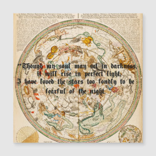 Magnétique Zodiac Carte céleste Astrologie Stars Citation Art