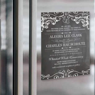 Magnetisch Chalkboard  Typografie Magnetische Uitnodiging