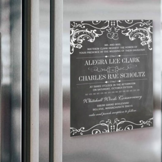 Magnetisch Chalkboard  Typografie Magnetische Uitnodiging