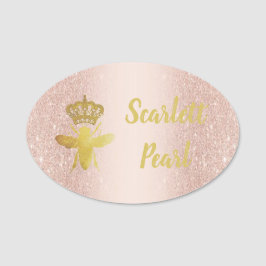 Magnetisch keizerapparaat Roos Glitter Pink Badge
