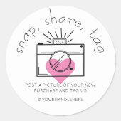 Magnetisch Label Hartcamera Sociale media Business (Voorkant)