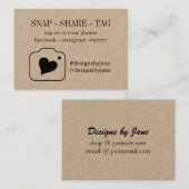 Magnetisch Label Kraft Small Business Order Insert (Voorkant / Achterkant)