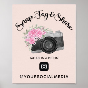 Magnetisch, Label, Share Instagram Sociale media Poster