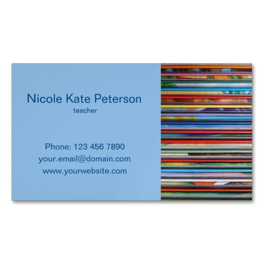 magnetisch visitekaartje van leraar (Voorkant)