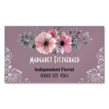 Magnetisch visitekaartje van mosterdroze florist