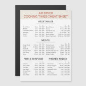 Magnetische Air Fryer spiekbriefje (Voorkant / Achterkant)