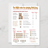 Magnetische BMJA-regels - Basisscores Uitnodiging (Voorkant)