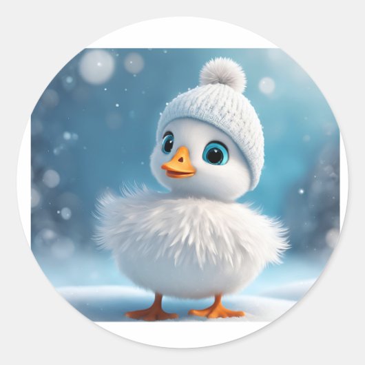 Magnetische cirkel met eend ronde sticker (Voorkant)