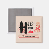 Magnetische compassie: Help Aids Day Awareness bes Magneet (Voorkant / Achterkant)