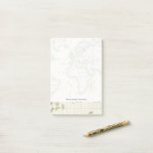 Magnetische declinatie in de wereld post-it® notes (Op bureau)