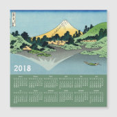 Magnetische kaart 2018 Hokusai Calendar (Voorkant)
