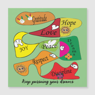 Magnetische Kaart Blijf je dromen najagen