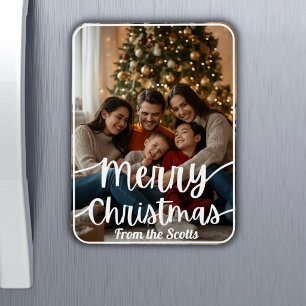 Magnetische kaart - kerstkaart met eigen familiefo magneet