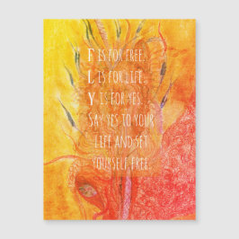 Magnetische Kaart Whimsical Girl Fly