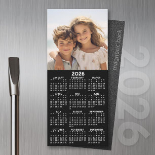 Magnetische kalender 2026 met fotocollage