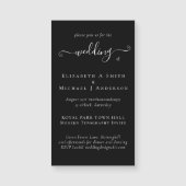 MAGNETISCHE ZWARTE WITTE TROUWKAARTJE bewaar datum (Voorkant)