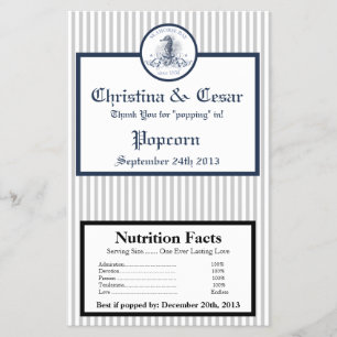 Magnetron Popcorn Verpakking Blauwe Zeepaard Strep Flyer