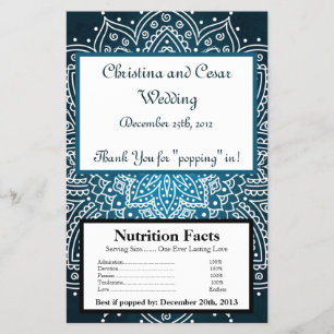 Magnetron Popcorn Verpakking Diep Marokkaans Blauw Flyer