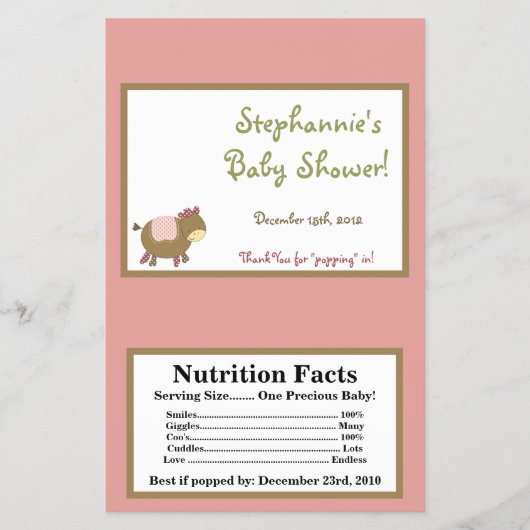 Magnetron Popcorn Wrapper Abby's Boerderij Roze Gi Flyer (Voorkant)