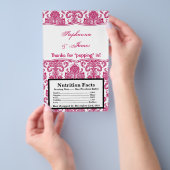 Magnetron Popcorn Wrapper Fusia White Damask Lace Flyer (Hand)