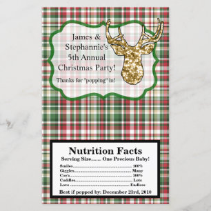 Magnetron Popcorn Wrapper Glitter Rendier