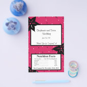 Magnetron Popcorn Wrapper Roze en Zwarte Bloemen Flyer (Enkel)