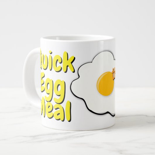 Magnetron Scrambled Eggs Mok met Grappig Quote (Voorkant links)
