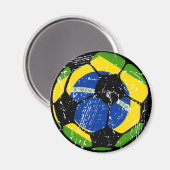 Magnets brésiliens de balle de football (Recto/Verso)