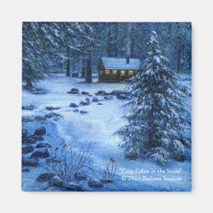 Magnets "Cabine douillet dans la neige"