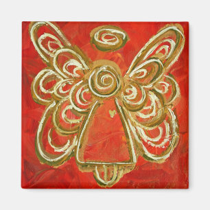 Magnets cadeaux Red and White Guardian Angel