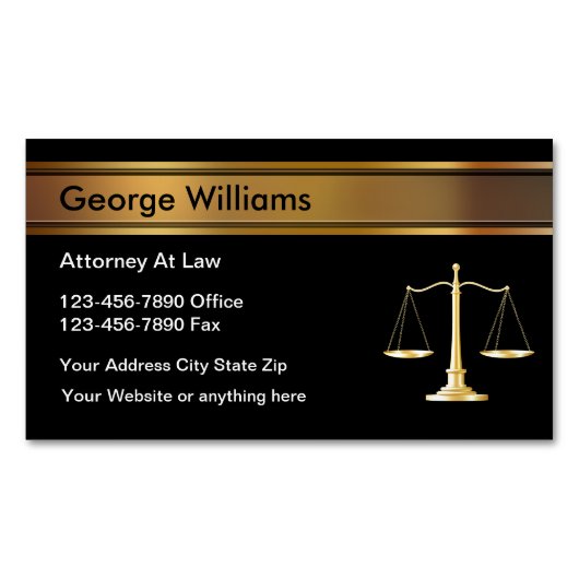 Magnets Carte de visite de procureur de classe (devant)