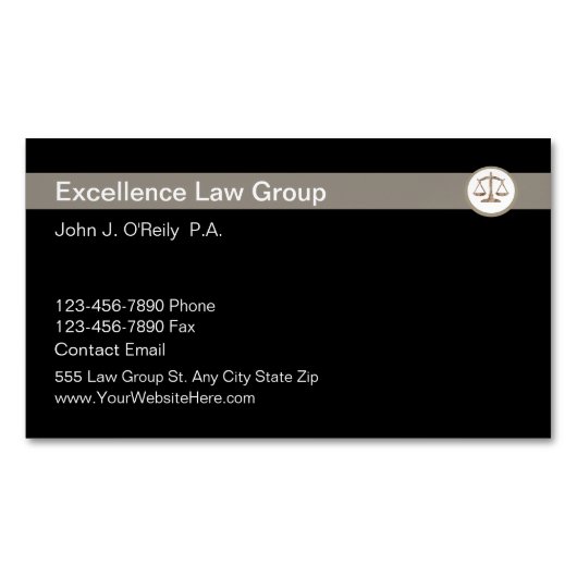 Magnets Carte de visite de procureur moderne (devant)