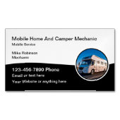 Magnets Carte de visite mécanique de Camper mobile (devant)