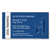 Magnets Cartes de visite de l'entraîneur de chiens (devant)