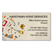Magnets Cartes de visite Handyman modernes (devant)