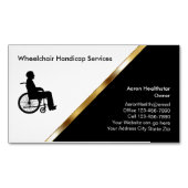 Magnets Cartes de visite Médicales en fauteuil rou (devant)