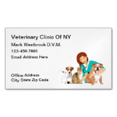 Magnets Cartes de visite vétérinaires (devant)