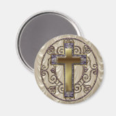 Magnets croisés violets (Recto/Verso)