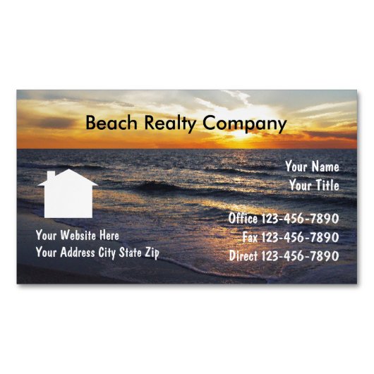 Magnets d'affaires de Beach Realty (devant)