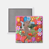 Magnets d'anniversaire : 003 Papillons et fleurs (Recto/Verso)