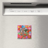 Magnets d'anniversaire : 003 Papillons et fleurs (In Situ (Lave-vaisselle))