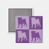 Magnets de Carlins violets (Recto/Verso)