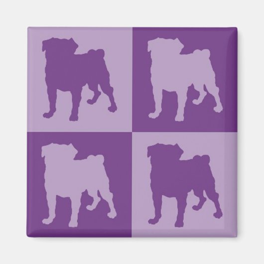 Magnets de Carlins violets (Devant)