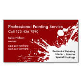 Magnets de Carte de visite de peintre professionne (devant)